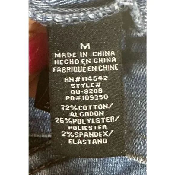 Dollhouse juniors cropped denim jacket size M - Picture 4 of 5